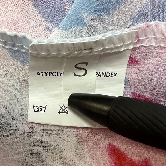 Womens Boutique Kimono Wrap Shrug Shawl Sheer Floral Print Lightweight Small - Picture 8 of 10